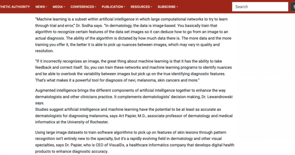 Article on Dermatology Times featuring Dr. Sodha