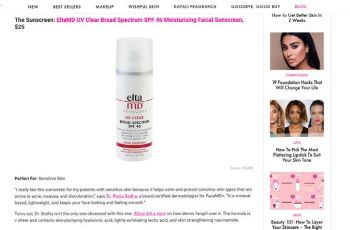 Article featuring Dr. Sodha on Huda Beauty
