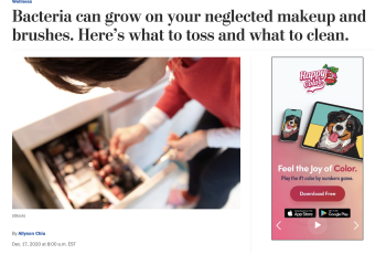 Screenshot of Washington Post article with displaying headline