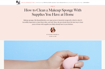 allure article 'How to Clean a Makeup Sponge With Supplies You Have at Home'