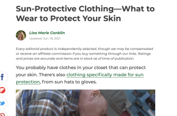 the healthy article 'Sun-Protective Clothing—What to Wear to Protect Your Skin'